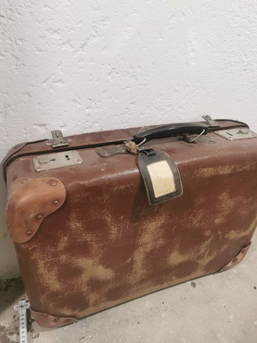 Antiker reisekoffer braun mit - braun,