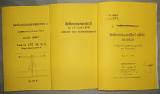 3x Dienstvorschrift Entfernungsmesser (1mR36; 0,7 , 1 & 1,25; Wild TM4S) 2.WK