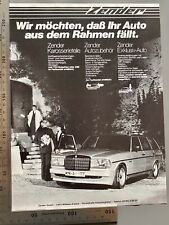 Zender Mercedes W123 T-Modell  Tuning S123 Original 1980 Vintage Werbung advert