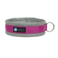 AnnyX Steckhalsband grau/pink