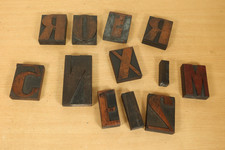 Antik Vintage Holz Buchdruck