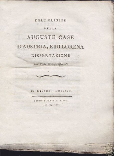 Casati dell origine delle - dell',