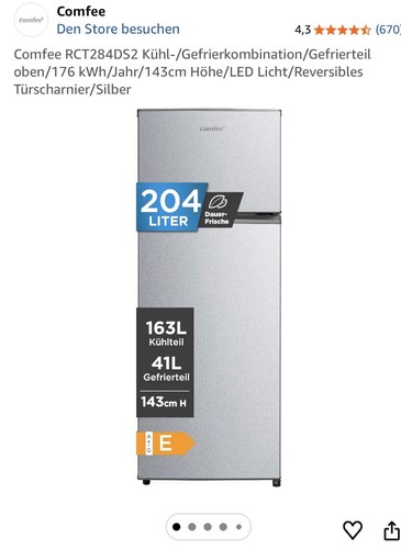 Kühlschrank 204l mit - 204l,,