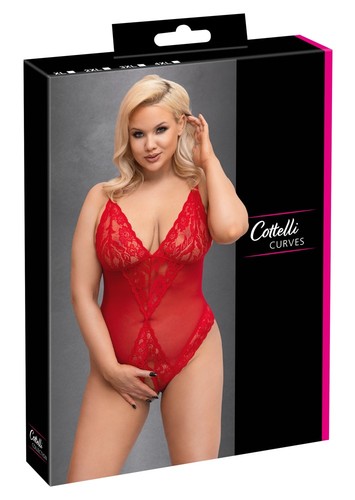 Crotchless body red 4xl - xl,