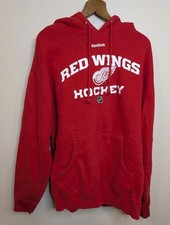 Reebok Red Wings Hockey Herren Rot Hoodie Sweatshirt Gr. Medium