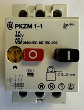 Moeller Motorschutzschalter / 0,6A...1,0A / PKZM 1-1 / Ser.-No. 02 + 03