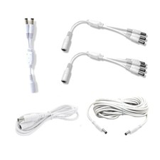 DC Kabel Verteiler Verlängerung weiß LED Steckverbinder 2,1 / 5,5 mm splitter