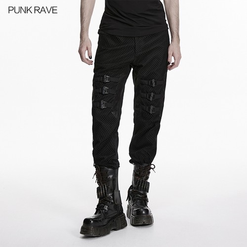 Punk rave men black gothic - men,