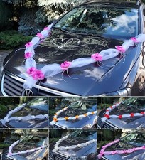 Brautauto Autodeko Hochzeitsauto Autoschmuck Autodekoration Autogirlande Herzen