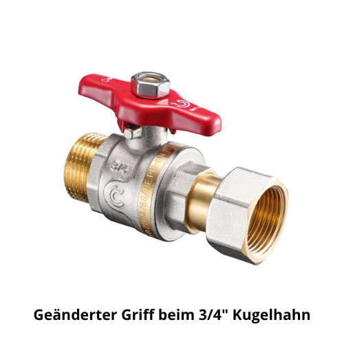Messing kugelhahn 4 1 - 1/2", 1"