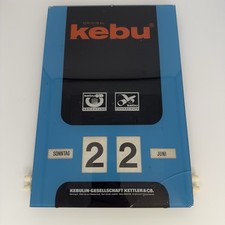 Alter Drehkalender - Dauerkalender - Werbung: KEBULIN Ges. KETTLER &Co - Vintage