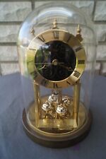 Sehr gepflegte,hochwertige Hettich Drehpendeluhr ,Jahresuhr-Glasdom-defekt