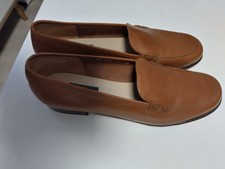 schöner Walbusch Slipper Leder Schuh in braun Gr. 42 neu