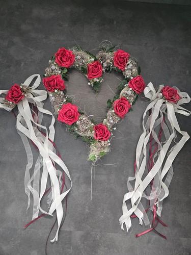 Blumenschmuck rote rosen - blumenschmuck,