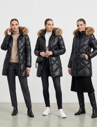 Blauer glanzjacke schwarz - blauer,