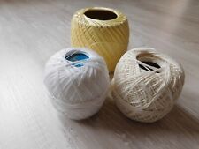 Häkelgarn Anchor Filethäkelgarn Baumwolle Häkeln Handarbeit weiß natur gelb