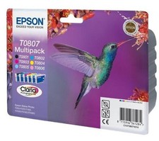 Epson Original T0807 Tintenpatrone für R265 R285 R360 RX560 RX585 RX685 Drucker
