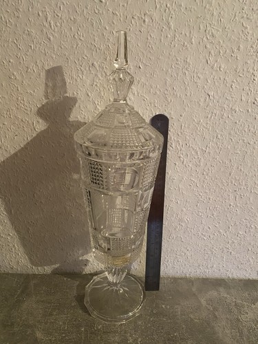 Glas pokal geschliffen 40cm - glas,