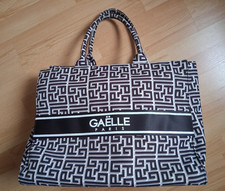 GAeLLE Paris Damen Maxi Shopper Tasche Reisetasche Schwarz/Weiß, ca. 42x33x20 cm