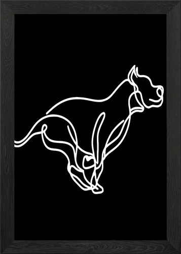 Running dog line - running,