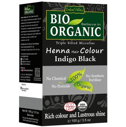 Henna haarfarbe schwarz 100g - schwarz,