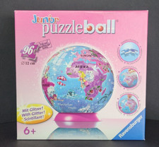 3.8 Ravensburger Junior Puzzle Ball 96 Teile * Globus * mit Glitzer Ø 12cm