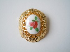 Brosche Anhänger Porzellan