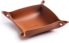 PU Leather Jewelry Valet Tray