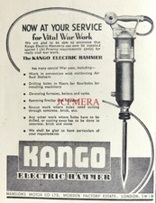 WW2 KANGO Elektrohammer "für Kriegsarbeit" Werbung #2, Kleindruck 1944 : 666/43