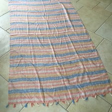 Tuch  Schal  ca 200x110 cm Transparent Rosa Blau