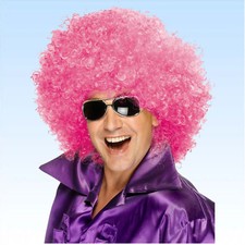 Mega Afro Perücke PINK