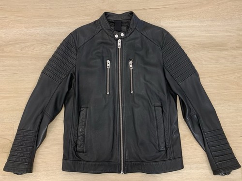 Boss lederjacke schwarz 52 - boss,
