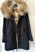 LUXUS ECHTPELZ ECHTFELL PARKA MANTEL FUCHS WASCHBÄR COAT REAL FOX