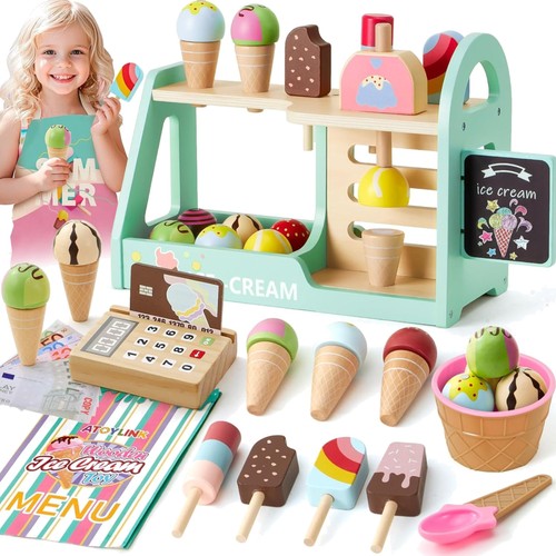 Holz eisladen spielzeug set - holz,