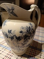 Villeroy &. Boch, Vase, Kanne, Wasserkanne, Taube- u.Rosenmuster, Rarität,