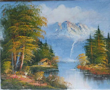 Ölgemälde Landschaft Natur Wandbild Leinwand ohne Rahmen