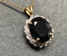 Saphir Goldanhänger  333er