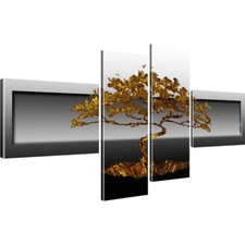 Bonsai Baum Abstrakt Bilder auf Leinwand Kunstdruck