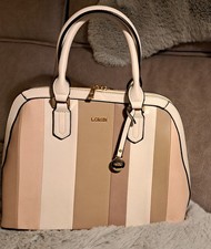 Handtasche, beige/rosa