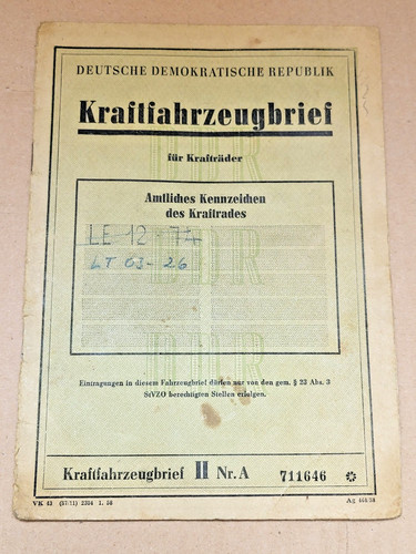 Kfz brief kraftfahrzeugbrief - brief,