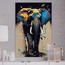 Elefant Leinwand Bild Abstrakt