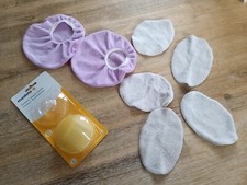 5x Stilleinlagen Baumwolle Seide + Brusthütchen + 2x Cover Kompressen Waschbar 