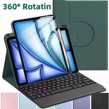 360° Hülle mit Touchpad Tastatur Für iPad 10/9/8/7th Gen Air 4/5/6 Pro 11 QWERTZ