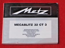 METZ mecablitz 32 CT 3 original Blitz Bedienungsanleitung / Anleitung, gebraucht