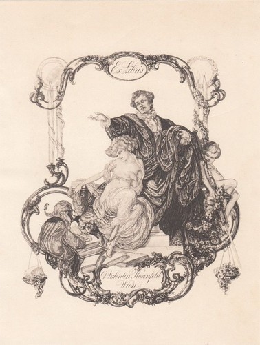 Exlibris bookplate lichtdruck - exlibris,