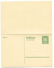 DR 1924 Ganzsachenpostk. P 158 I FA - 5 / 5 Pf. grün  Adler, Postfrisch