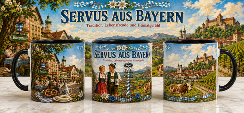 Bayern souvenir tasse schwarz - souvenir,