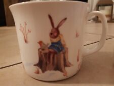 Kaffeetassen Teebecher, 2 Stück, Hasenmotiv, weiß/bunt, Porzellan, IHR ideal Hom