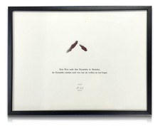 Jochen Gerz – Kein Wort mehr über Pyramiden & Mastaben – Originalblatt mit Acryl