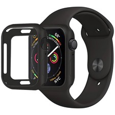 Hülle für Apple Watch Series 6 5 4 SE 40mm / 44mm Case Displayschutz Schwarz